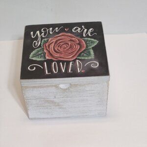 Primitives by Kathy - You Are Loved Hinged Wood Keepsake Box